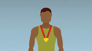 Athlete with a medal