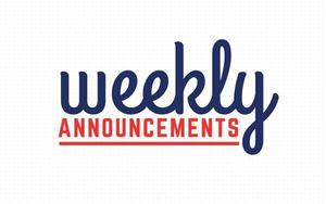 Weekly Announcements 9/21/20
