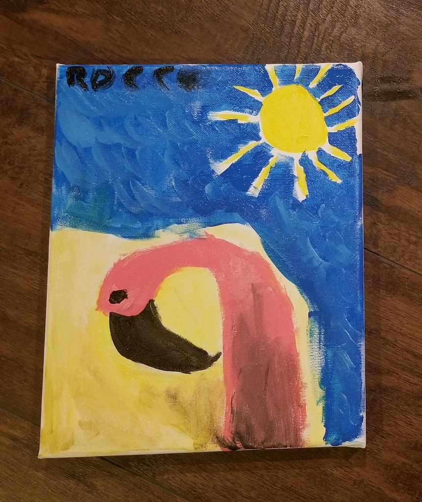 Rocco's painted flamingo 